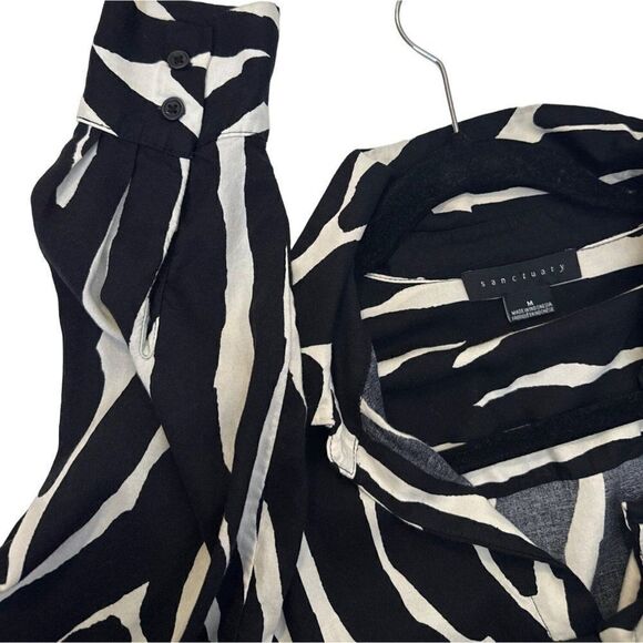 Sanctuary Girlfried Tie Front Botton-UP Shirt Size Medium - Picture 10 of 10